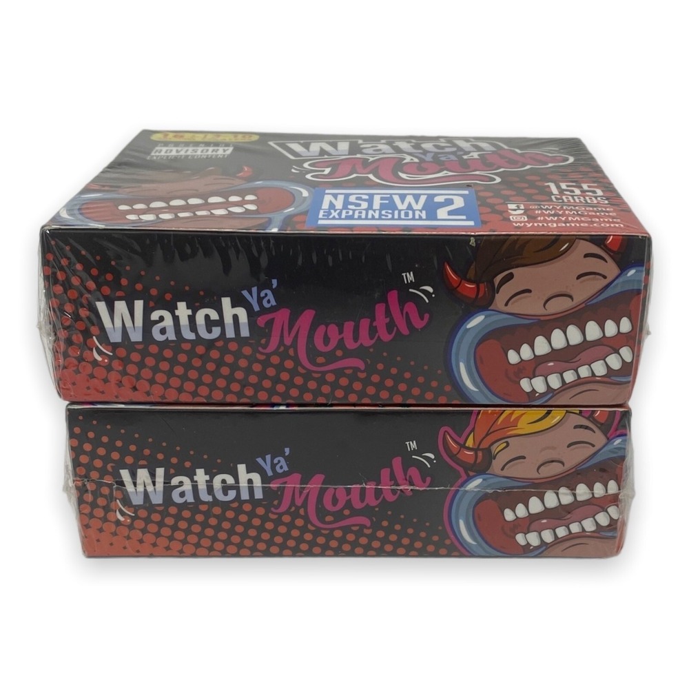 Watch Ya' Mouth NSFW Expansion 2 & 3 Party Game Set - 155 Cards Per Pack - NEW - Picture 5 of 6